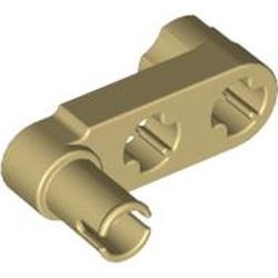 33299-2 Technic, Hefbalk 1x3 met 2 asgaten en pin (slinger) crème gebruikt *1D000