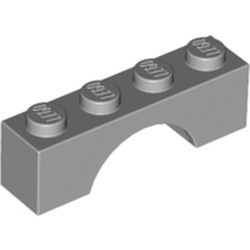 3659-86G Steen, boog 1x4x1 hoog grijs, licht (blauwachtig) gebruikt *1D051