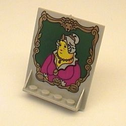 40249px2-9G Deur 2x5x5 Scherm met trapeze-vormige basis met HP afbeelding vrouw lichtgrijs (klassiek) gebruikt *5S018