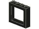 4033-11G Trein, raamframe 1x4x3 Open noppen top zwart gebruikt *1C035