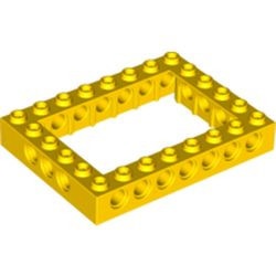 40345-3G Technic, steen 6x8 Open Center geel gebruikt *R37