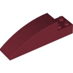 41766-59G Dakpan 8x2 gebogen met 4 noppen verzonken rood, donker gebruikt *1D036