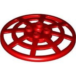 4285b-5G Schotel 6x6 open (onderzijde elke positie 90 stapelbaar) rood gebruikt *1R026
