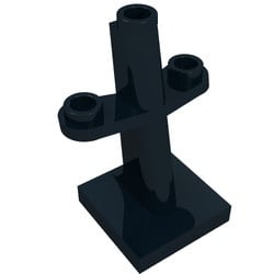 4289-11 Mast modern 2x2x3 met zijbeuk zwart gebruikt *0D0000