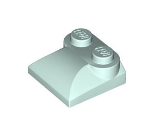 47457-152 Steen 2x2x 2/3 twee noppen, gebogen einde (kikker) aqua, licht NIEUW *1B188