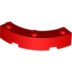 48092-5 Steen 4x4 gebogen (Dubbele macaroni) rood NIEUW *1B066