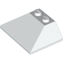 4861-1G Dakpan 33/45 graden dubbel 4x3 wit gebruikt *1D015