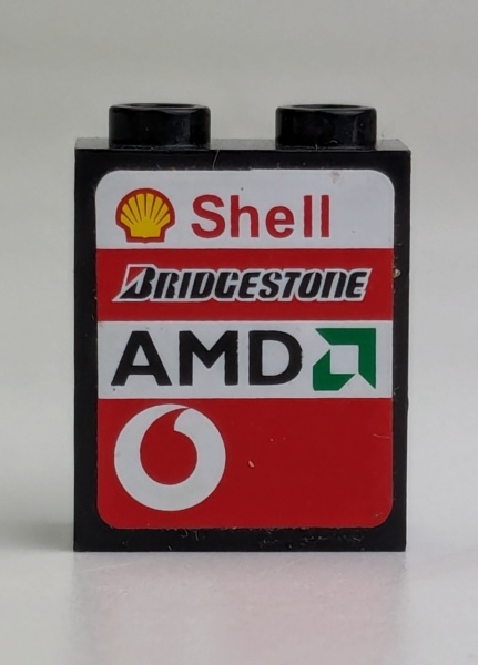 4864bpb30L-11G Paneel 1x2x2 Shell, Bridgestone en Vodafoon (links) zwart gebruikt *0D0000