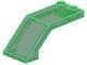6070-20G Ruit 5x2x 1 2/3- 1x gebogen transparant groen gebruikt *1C019