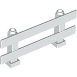 6079-1G Hek met horizontale planken 1x8x2 wit gebruikt *1C026