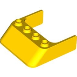 6238-3G Autoruit 3x4x1 1/3 (schuin 45 graden ) (extra lang zijstuk) geel gebruikt *1C002