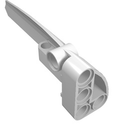 64681-1G Technic, Sierpaneel #5 GLAD lang, Side A wit gebruikt *4T093