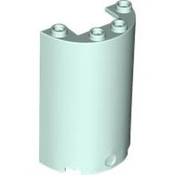 85941-152 Cylinder, half 2x4x5 met 1x2 uitsnede aqua, licht NIEUW *