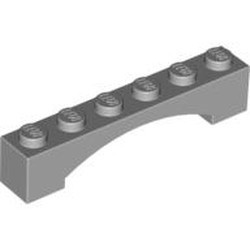 92950-86G Steen, boog 1x6x1 hoog VERHOOGDE BOOG grijs, licht (blauwachtig) gebruikt *1D049