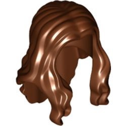 95225-88 Haar vrouw, lang met golf bruin, roodachtig NIEUW *0L0000