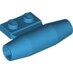98302-53 Motor met zijplaat 1x2 MET ashouders en opening blauw, donkerazuur NIEUW *1D0000