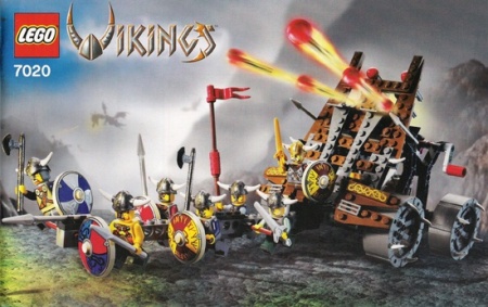 INS7020-G 7020 BOUWBESCHRIJVING- Army of Vikings with Heavy Artillery Wagon gebruikt *