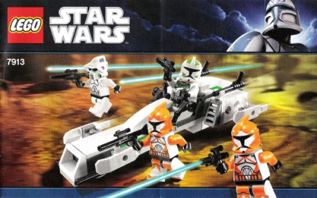INS7913-G 7913 BOUWBESCHRIJVING- Clone Trooper Battle Pack gebruikt *LOC RBSW