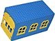 x655c02-7g FABULAND Garage met gele ramen en deuren blauw gebruikt *