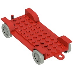 x852c01-5G Autochassis 12x6 met haak en haakoog rood gebruikt *