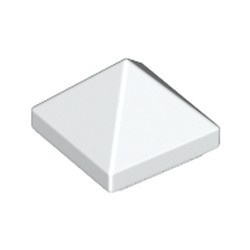 22388-1 DakNOK 45 graden PYRAMIDE 1x1 2/3 hoog top 4 zijdig wit NIEUW *1L190