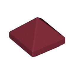 22388-59 DakNOK 45 graden PYRAMIDE 1x1 2/3 hoog top 4 zijdig rood, donker NIEUW *1L190