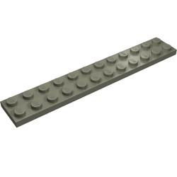 2445-10G Platte plaat 2x12 donker, grijs (klassiek) gebruikt *1A036