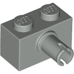 2458-9G Steen 1x2 met pin lichtgrijs (klassiek) gebruikt *1D007