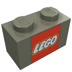 3004px8-10G Steen 1x2 LEGO in rood donker, grijs (klassiek) gebruikt *5V02-12