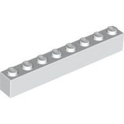 3008-1G Steen 1x8 wit gebruikt *1A027