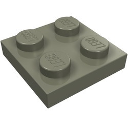 3022-10G Platte plaat 2x2 donker, grijs (klassiek) gebruikt *1B362