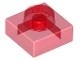 3024-17GB BULK:"100x'Platte plaat 1x1 transparant rood gebruikt *1B366