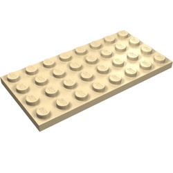 3035-2G Platte plaat 4x8 crème gebruikt *1A039