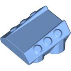 30603-42 Steen 2x2 schuin aflopend beide zijden drie puntjes blauw, midden NIEUW *1B186