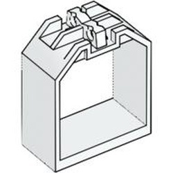 30637-1G Box open einden 2x4x4 1 scharnier elke zijde wit gebruikt *1D000