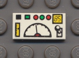 3069bp52-1G Tegel 1x2 Meter centraal en lampjes wit gebruikt *5T02-02