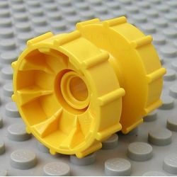 32007-3G Technic LOOPNAAF (voor rupsband) geel gebruikt *5W000