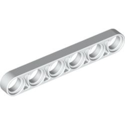32063-1G Technic, Hefbalk 1x6 dun wit gebruikt *1D000