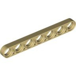 32065-2G Technic, Hefbalk 1x7 dun crème gebruikt *1D000