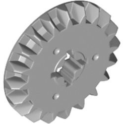 32198-86 Technic, Tandwiel 20 tanden PLAT met ASgat grijs, licht (blauwachtig) NIEUW *0D000