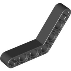 32348-11G Technic, Hefbalk 1x7 (4x4) gebogen dik zwart gebruikt *1D000