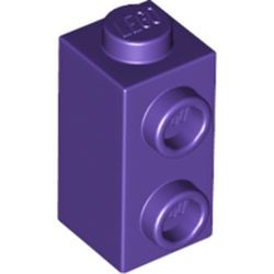 32952-89 Steen 1x2 HOOG met twee noppen zijde paars, donker NIEUW *1B037