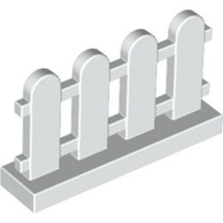 33303-1G Hek met verticale planken 1x4x2 wit gebruikt *1C027