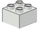 3437-1 DUPLO steen 2x2 (LET OP: DUPLO IS VRIJWEL ALTIJD PAKKETPOST) wit NIEUW *