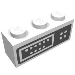 3622p02-1G Steen 1x3 controle paneel wit gebruikt *5V03-01
