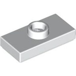 3794-1G Platte plaat 1x2 met 1 nop ZIE OOK 15573 wit gebruikt *1B312