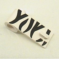 3822pb05-1G Autodeur 1x3x1 links zebra motief wit gebruikt *1B393
