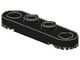 4263-11G Technic, Plaat 1x4 met gaten zwart gebruikt *0D407