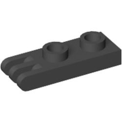 4275-11G Scharnierplaat 1x2 - 3 vingers aan uiteinde (vert) zwart gebruikt *1B311
