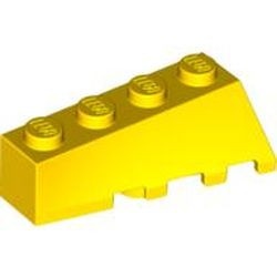 43721-3 Steen, wig 4x2 links- 4 noppen bovenop, GLOOIEND geel NIEUW *